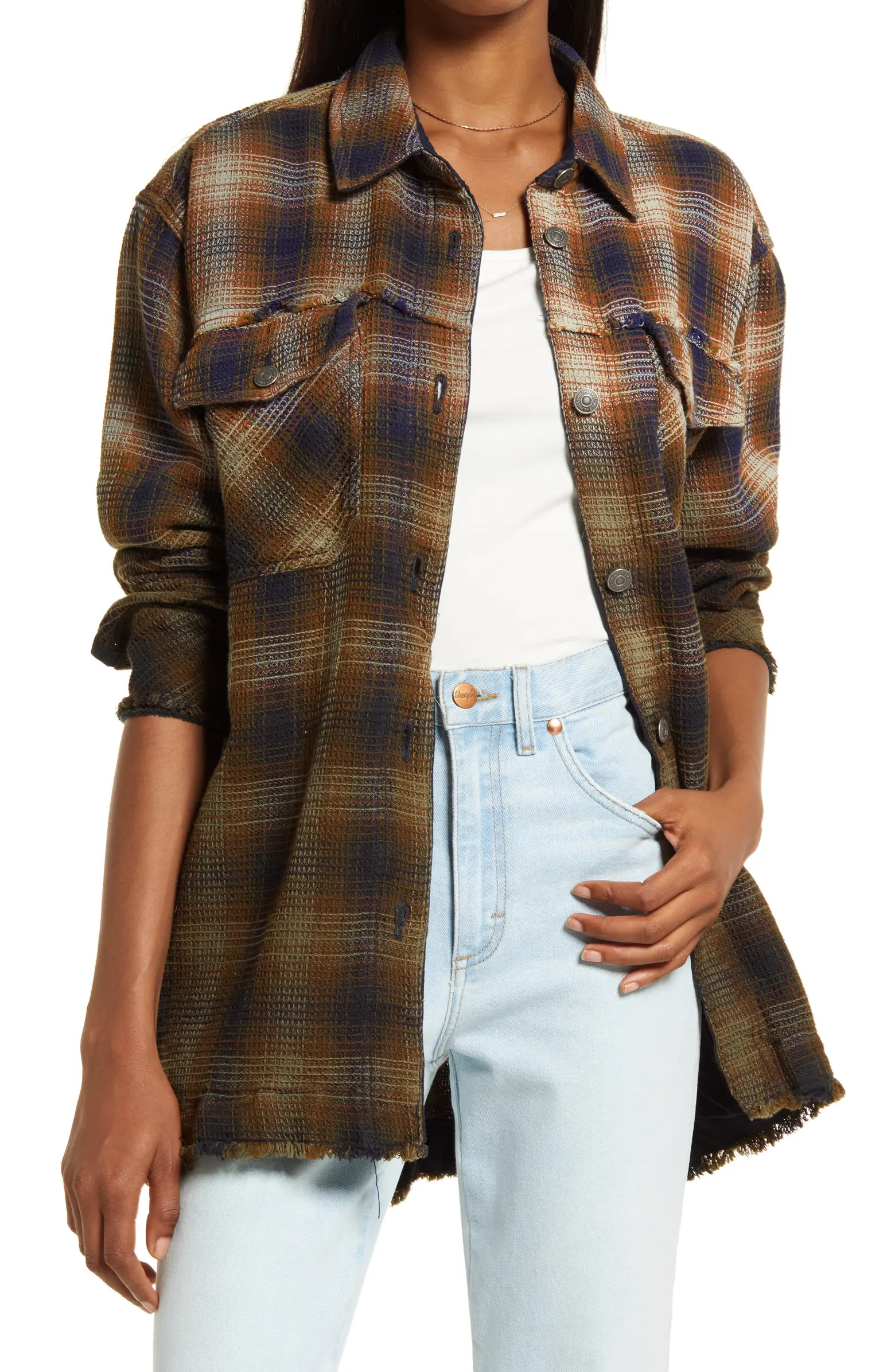 Anneli Plaid Shirt Jacket | Nordstrom