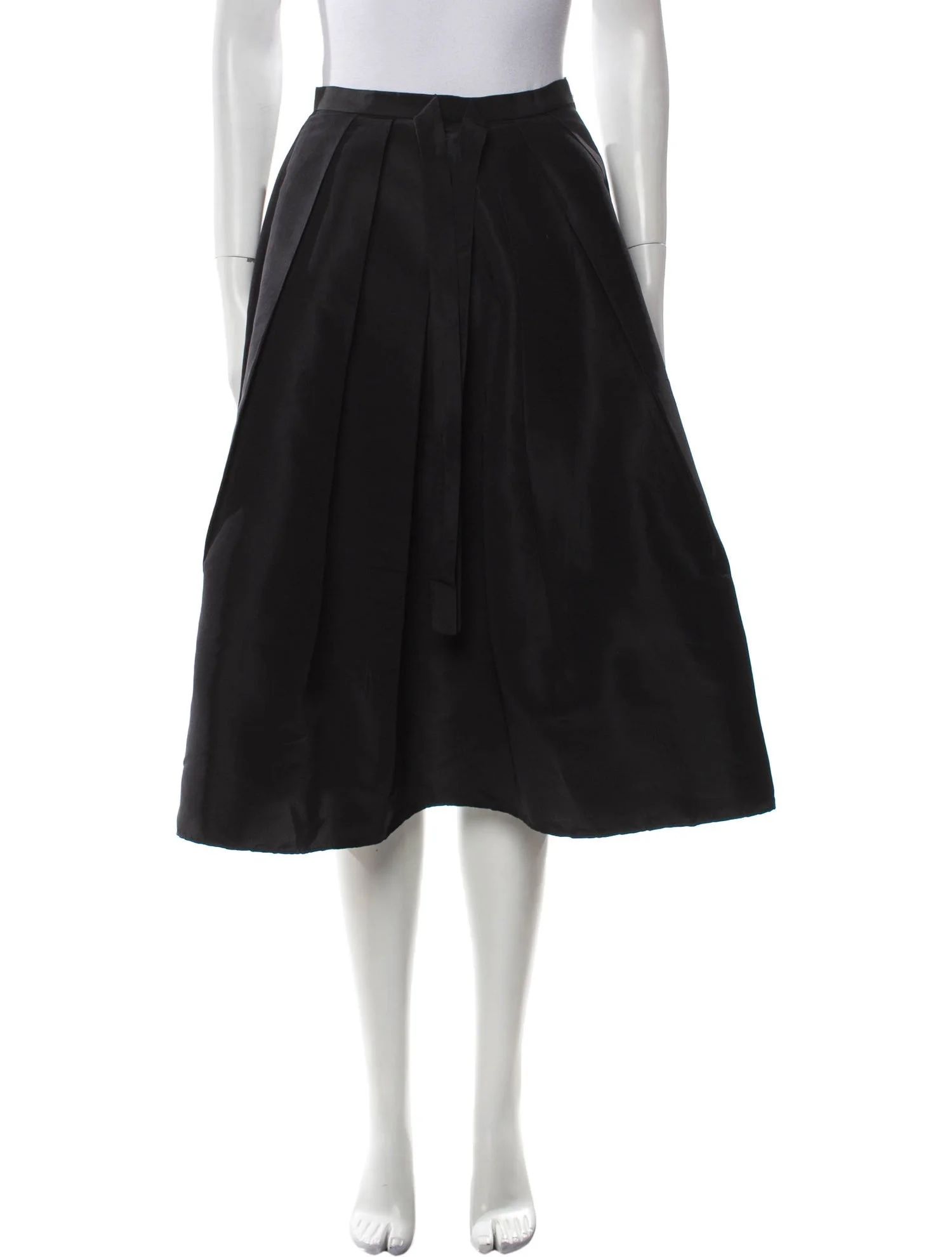 Pleated Accents Knee-Length Skirt | The RealReal