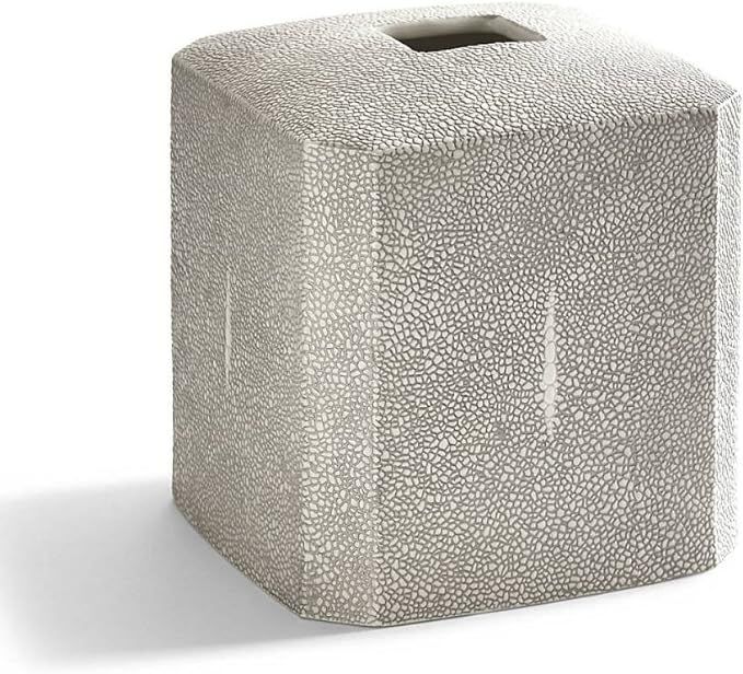 Kassatex Shagreen Bath Accessories Tissue Holder Porcelain/Grey | Amazon (US)