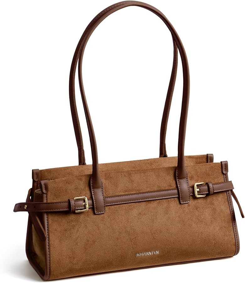 BOSTANTEN East West Shoulder Bag for Women Suede Designer Purse | Amazon (US)