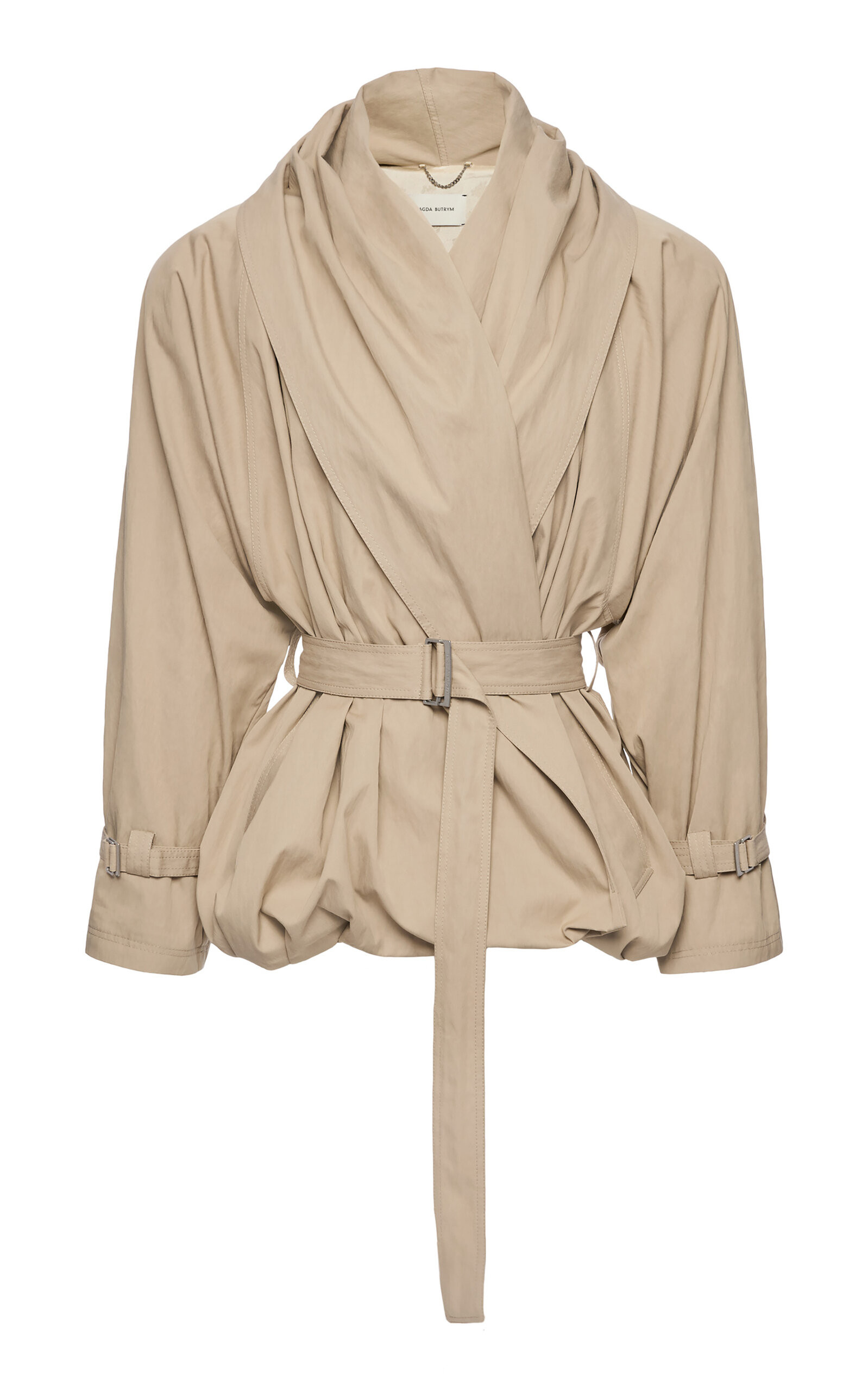 Draped Belted Cotton-Blend Jacket | Moda Operandi (Global)