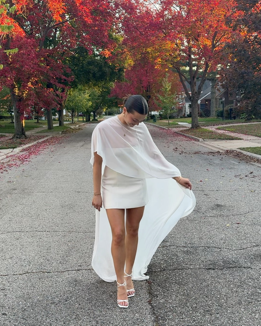 my rehearsal dinner look! For reference, I had the cape neck opening slightly altered to be sewn in a circle. #wedding #rehearsaldinner #rehearsaldinnerdress