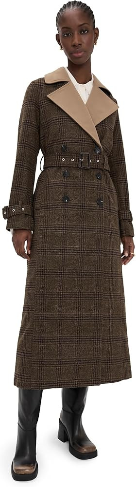 Avec Les Filles Women's Double Layered Trench Coat | Amazon (US)