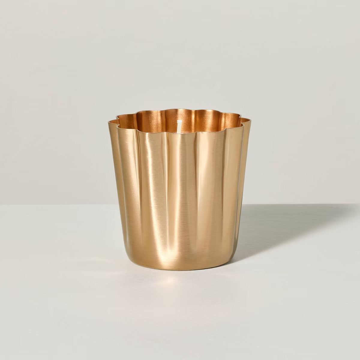 Pleated Brass Mulled Spice Christmas Votive Candle 5.5oz - Hearth & Hand™ with Magnolia | Target