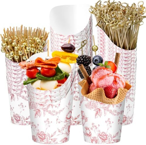 Tioncy 250 Pcs Charcuterie Cups with Cocktail Picks Sets, Bridal Shower Decoration 50 Charcuterie... | Amazon (US)