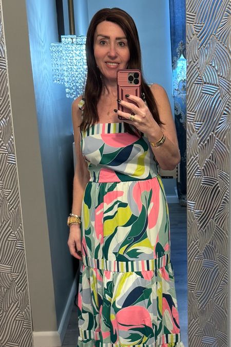 Cute summer dress! Adjustable straps, great for my taller ladies or add a heel and works for the shorter girls as well 

#LTKfindsunder50 #LTKSeasonal #LTKstyletip