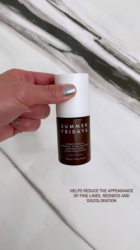 Love this retinol serum—helps reduce the appearance of fine lines, redness and discoloration. Use code: BEAUTY20 for 20% off! 

Retinol serum, skincare products, Summer Fridays, sale, The Stylizt 



#LTKBeauty #LTKSaleAlert #LTKFindsUnder50