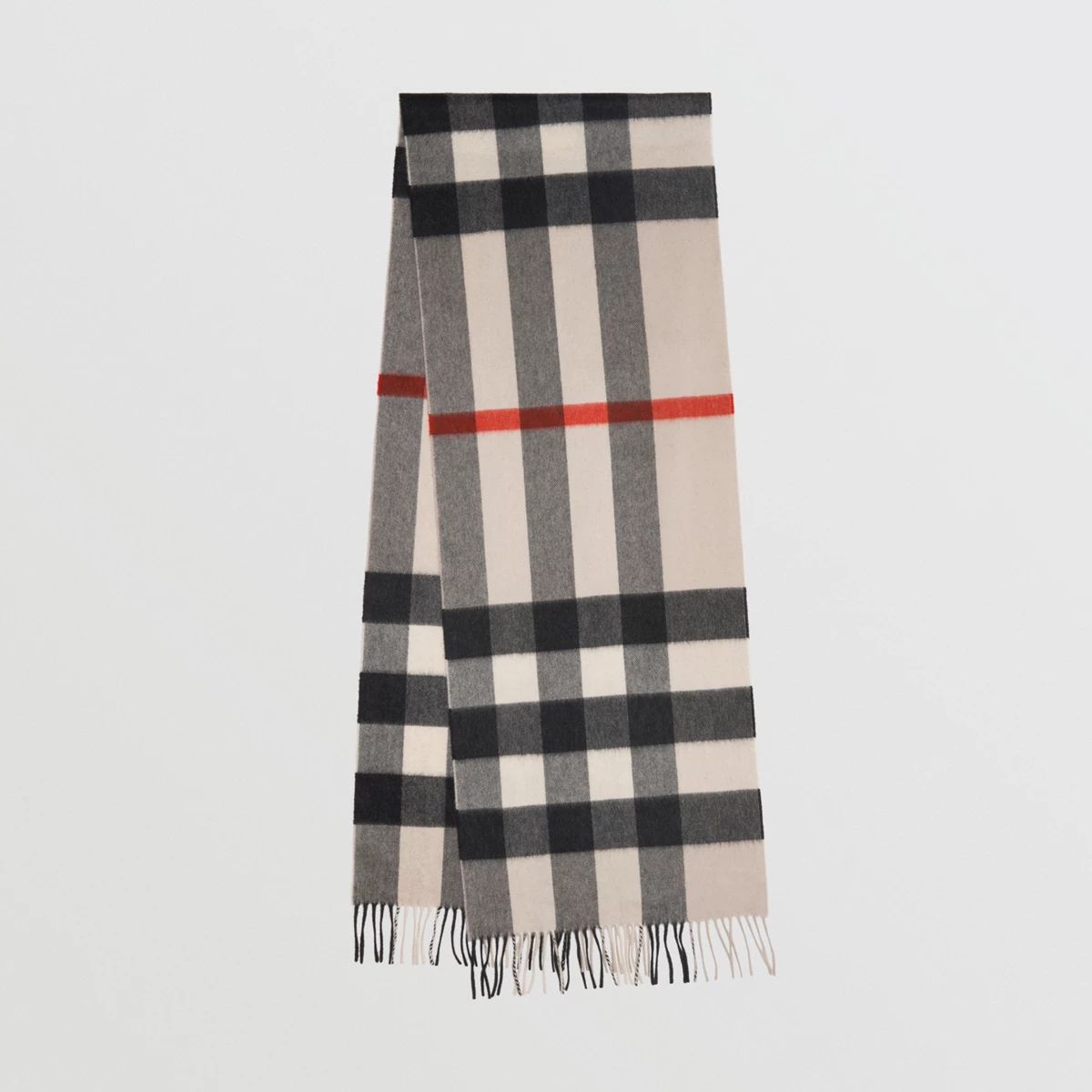 Burberry The Large Classic Cashmere Scarf in Check, Beige | Burberry (US)