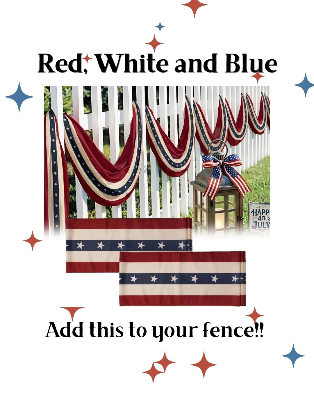 Add this to your fence for Memorial Day and July 4th!   You get two 18’ pieces that can be used anywhere!

#LTKSeasonal #LTKHome