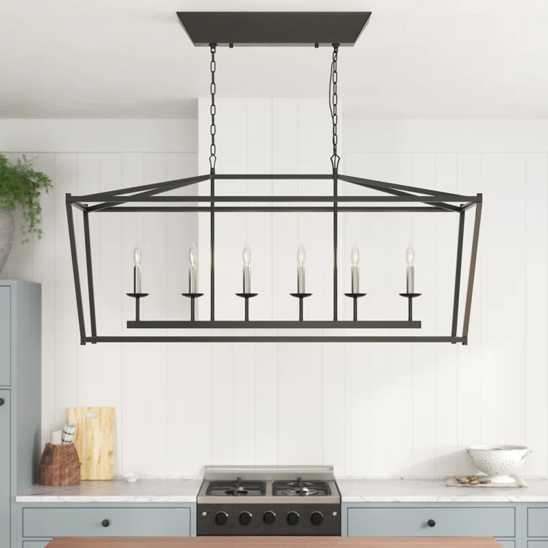 Cosette 6 - Light Dimmable Lantern Square / Rectangle Chandelier | Wayfair North America