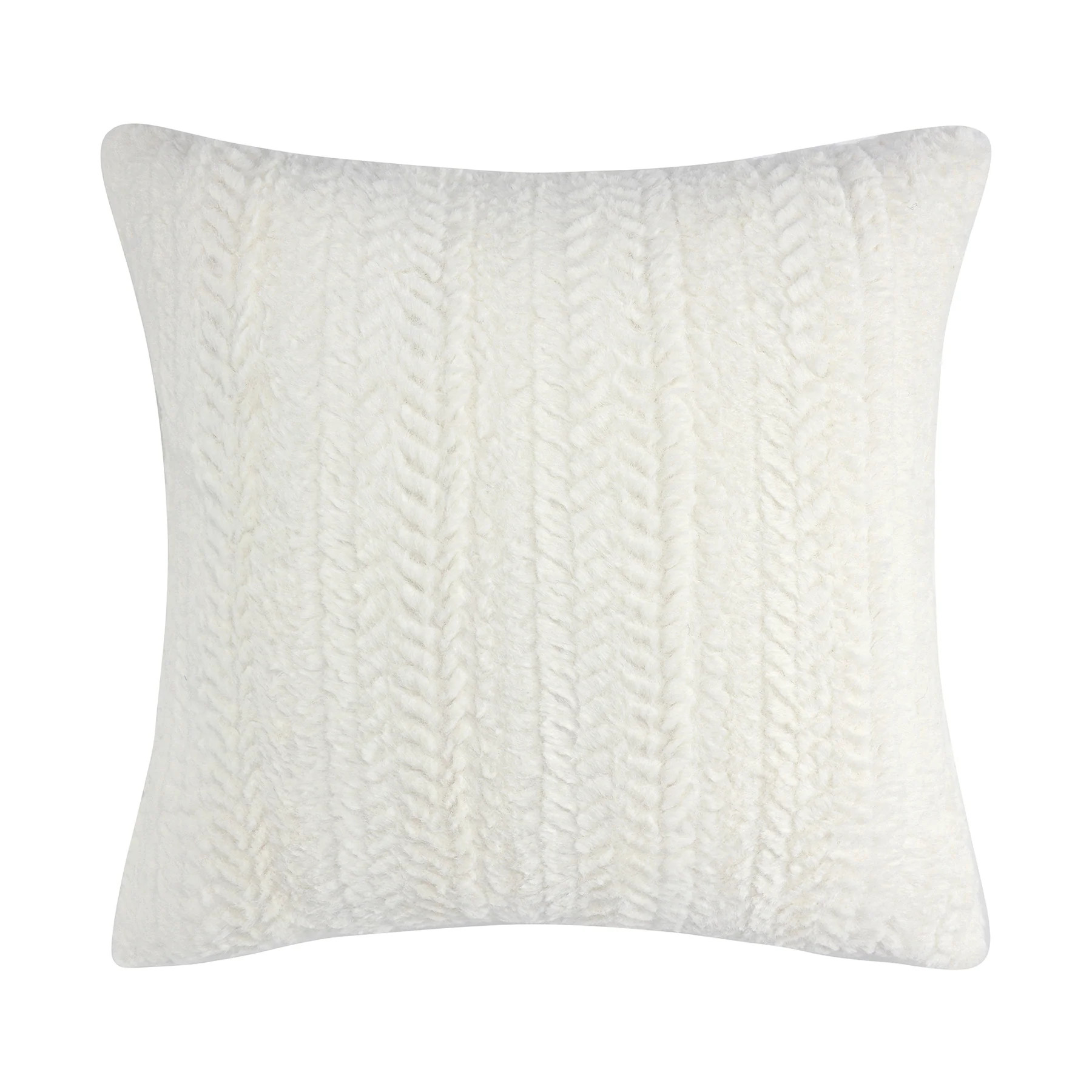 Tinsel Tidings Fur Cable Stripes Pillow | Levtex Home