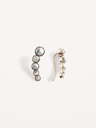 Gold-Toned Framed-Stone Ear Crawlers for Women | Old Navy (US)