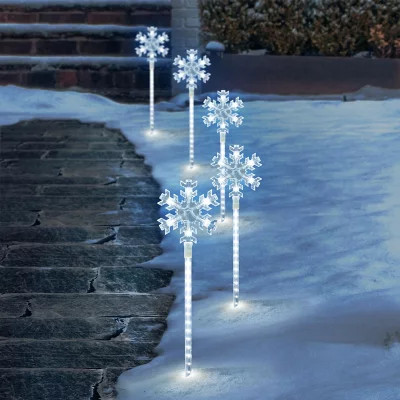Member's Mark Snowflake Pathway LED Lights, 5ct. | Sam's Club