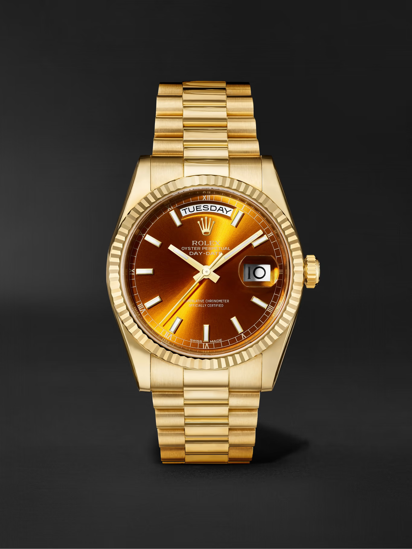 Pre-Owned 2018 Rolex Day-Date Automatic 36mm 18-Karat Gold Watch, Ref. No. 118238 | Mr Porter (UK)