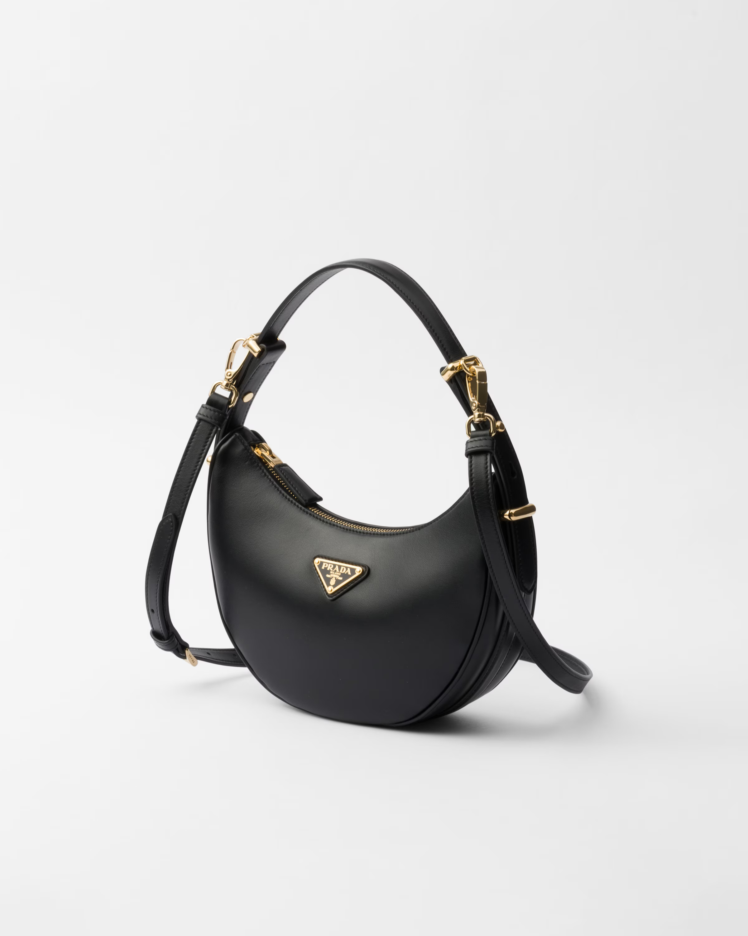 Prada Arqué leather shoulder bag | Prada Spa US