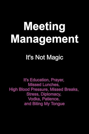 Meeting Management - It's Not Magic: Funny Journals To Keep You Sane At Work      Paperback – M... | Amazon (US)