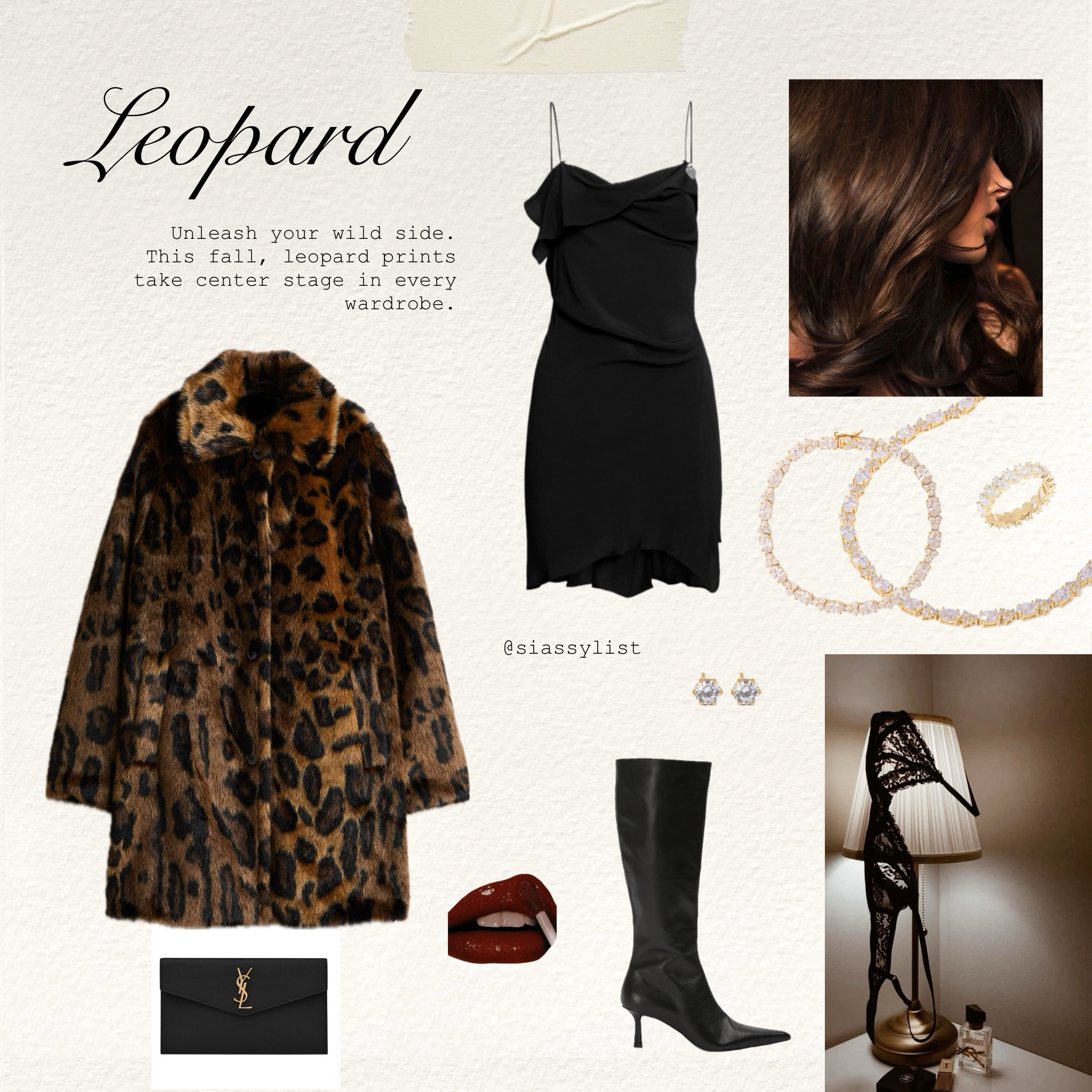 Elegant leopard outfit - fur, lbd, black boots, luxurious 

#LTKParties #LTKStyleTip #LTKCyberWeek
