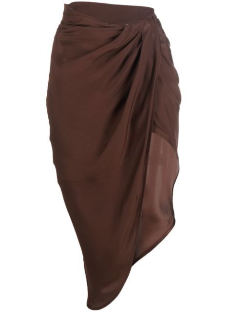 Gonna silk wrapped sarong skirt | Farfetch Global