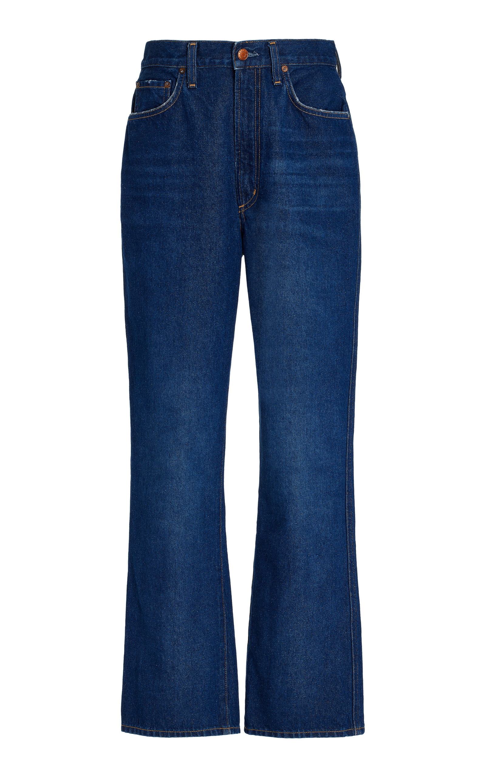 Rigid Pinch-Waist Kick Flare Cropped Jeans | Moda Operandi (Global)