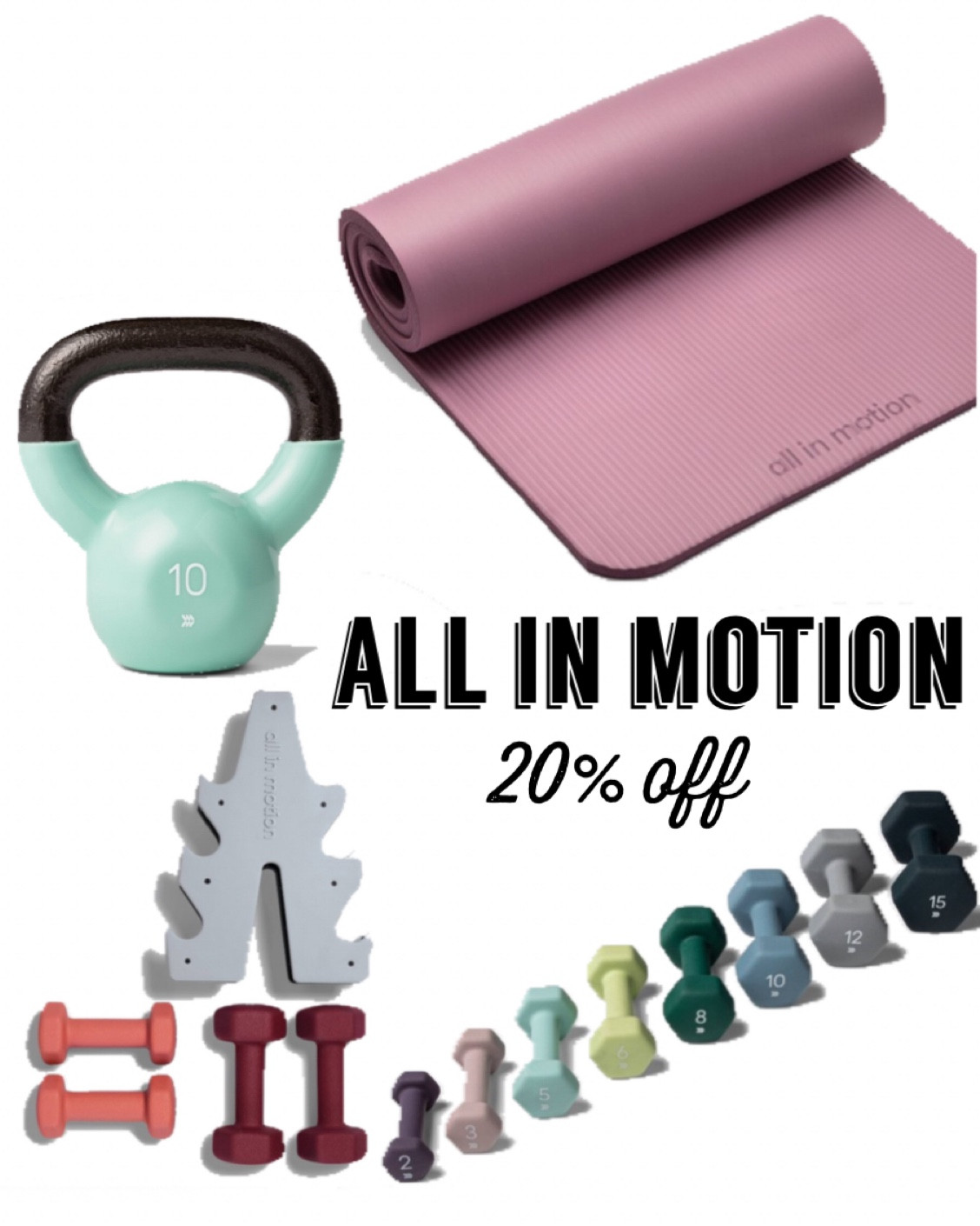 Target at home fitness equipment is on sale right now! Do I need another mat? No. Do I want the pretty pink one? Yes🤣

#LTKsalealert #LTKunder50 #LTKFind