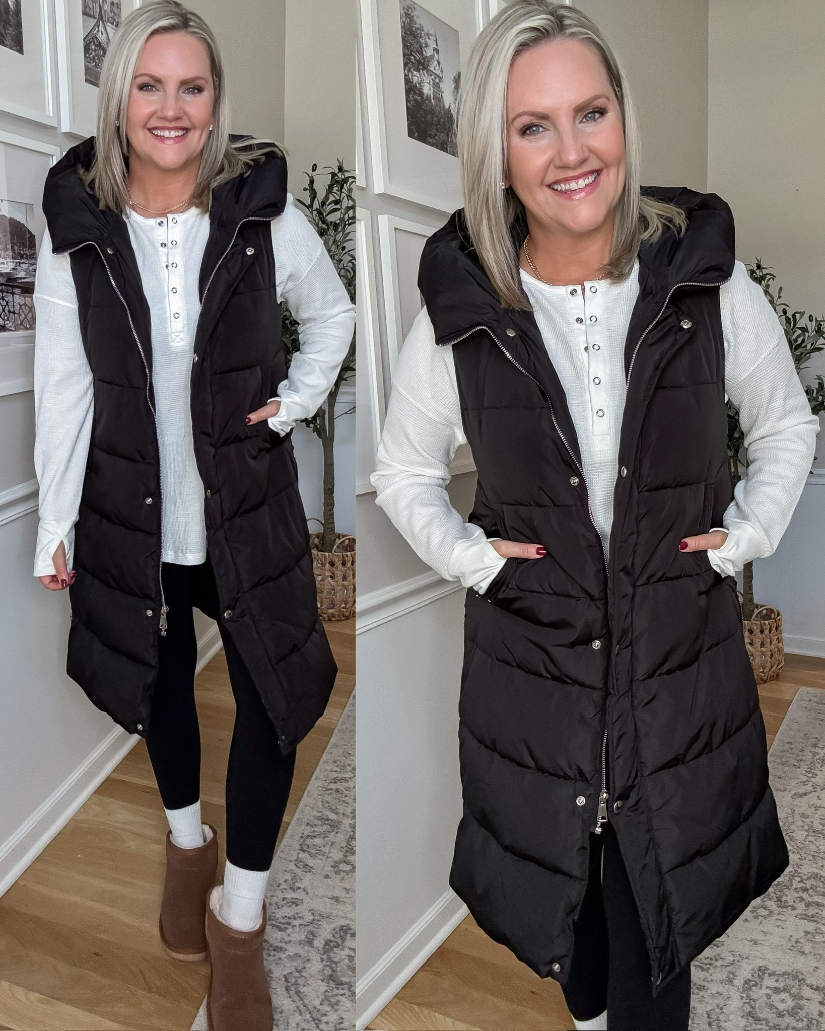 This is my go-to vest for those chilly fall/winter days. I wear it while running errands so that I don’t get too hot when I’m inside places, but stay nice and warm outside. 

Fall outfit Fall fashion Amazon style Amazon fashion 

#LTKSeasonal #LTKStyleTip #LTKOver40