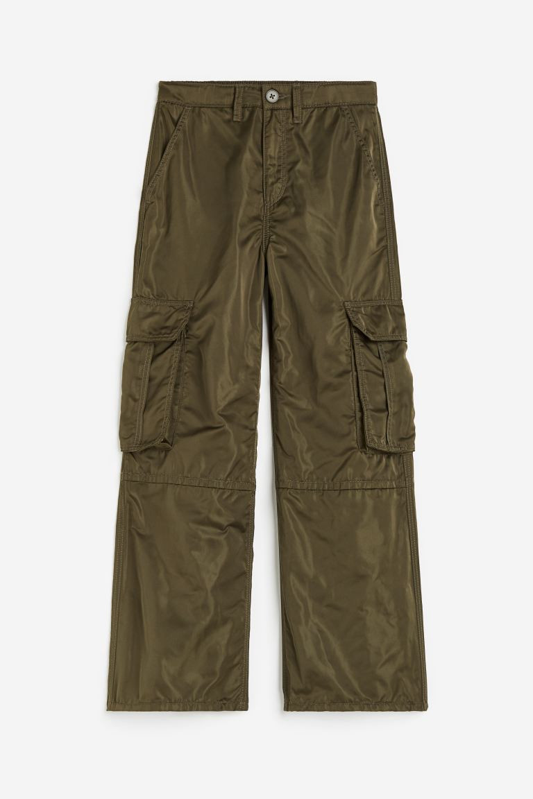 Wide-leg Cargo Pants - Khaki green - Kids | H&M US | H&M (US + CA)
