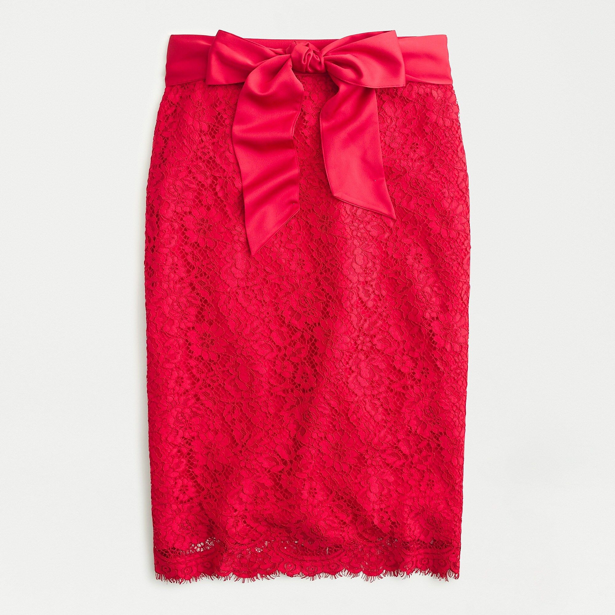 Satin-bow lace skirt | J.Crew US