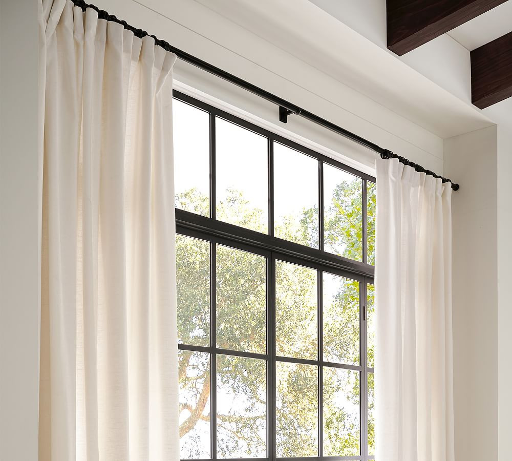 Emery Linen Curtain | Pottery Barn (US)