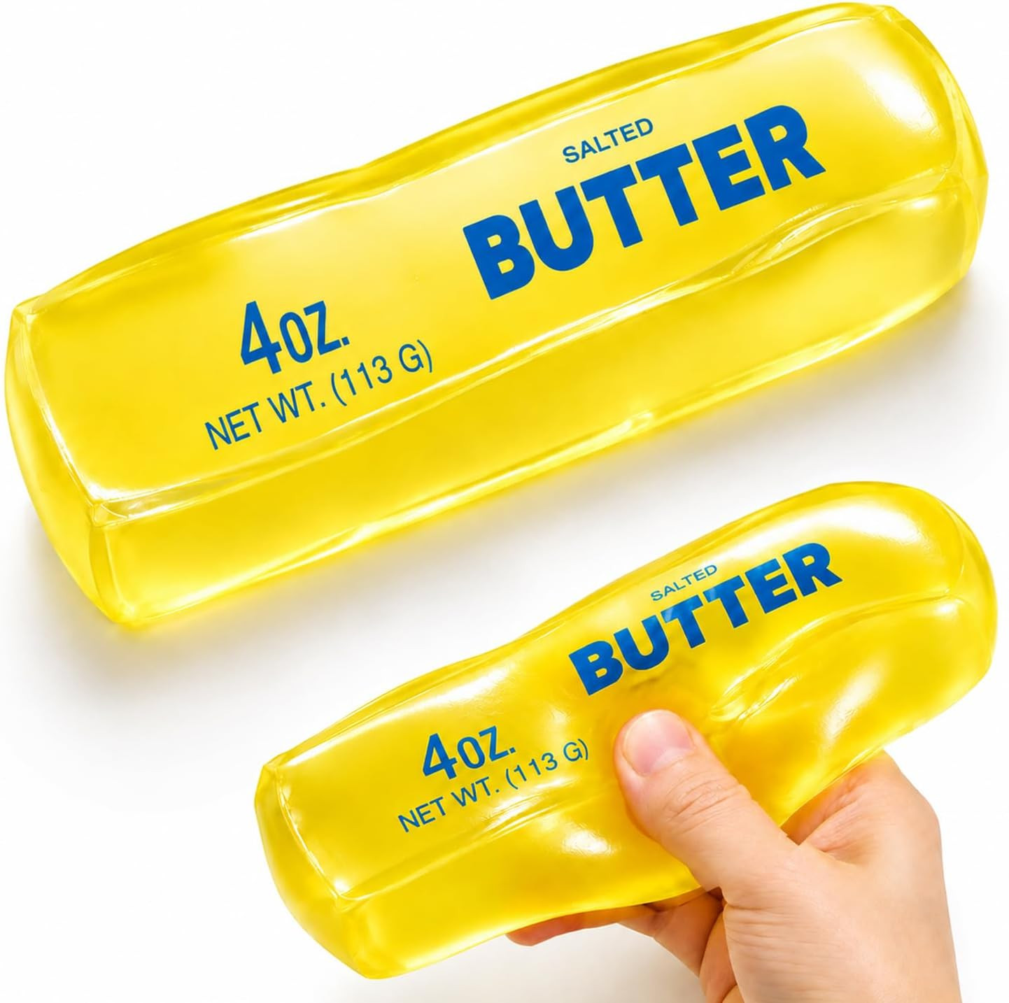 Coconut Oil Filled Butter Squishy Stress Toy for Adults, Non-Rebounding Squeeze Toy, Soft Moldable Sensory Fidget Toy, Desk Toy for Stress Relief, Funny Butter Gift (Oil Butter) | Amazon (US)
