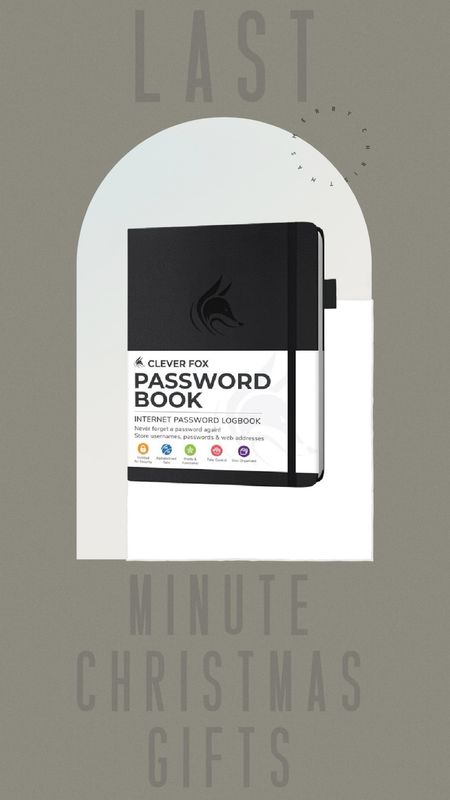 Clever Fox Password Book with tabs. Internet Address and Password Organizer Logbook with alphabetical tabs. Small Pocket Size Password Keeper Journal Notebook for Computer & Website Logins (Black)

Christmas gift idea under $15.00 and arrives in time! 

#LTKGiftGuide #LTKfindsunder50 #LTKhome