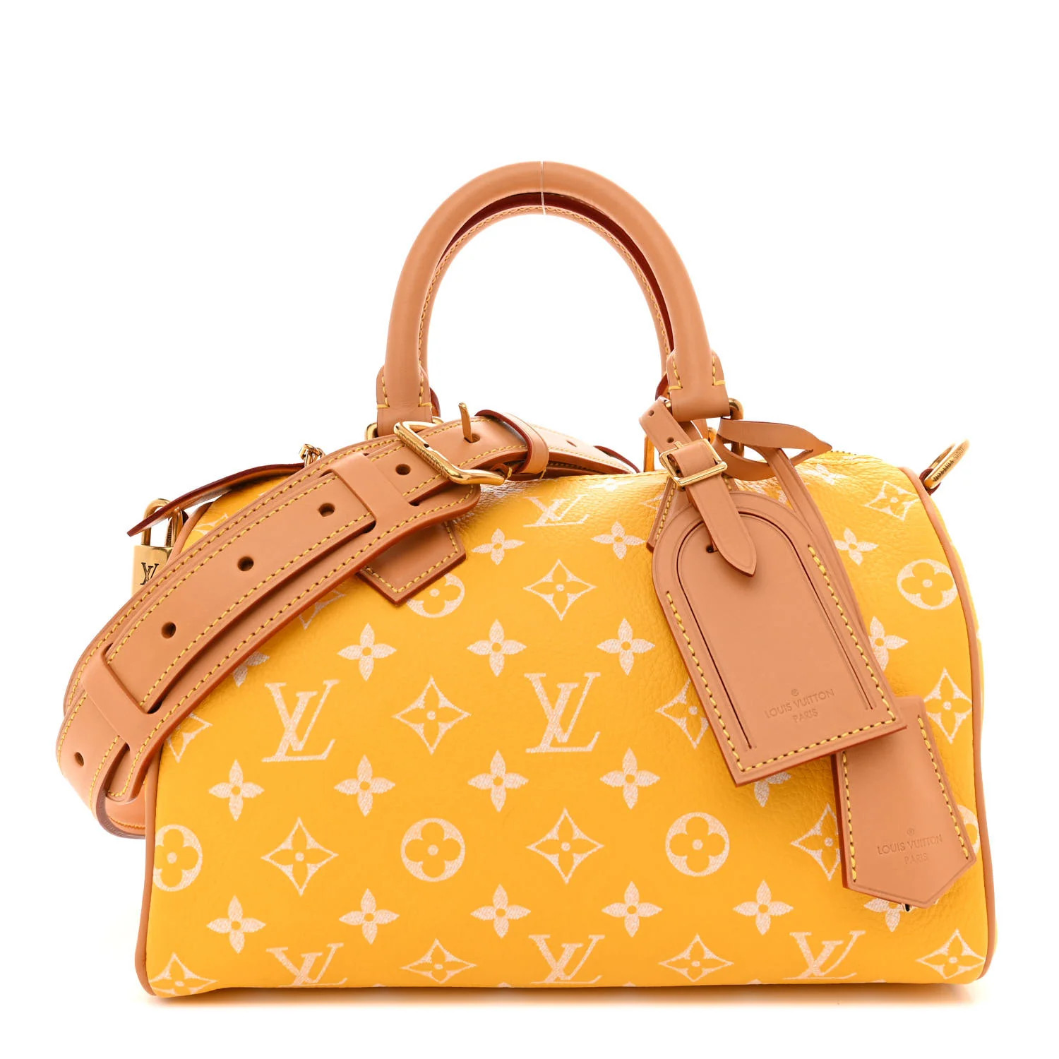 Calfskin Monogram Speedy P9 Bandouliere 25 Yellow | FASHIONPHILE (US)