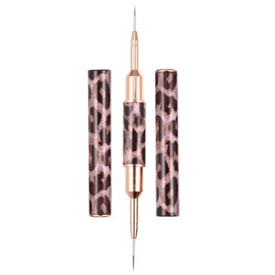 Unique Bargains Nail Art Liner Brushes Nails Gel Polish Painting Nail Art Design Brush Pen Set Nail Dotting Painting Drawing Pen Leopard Print | Target