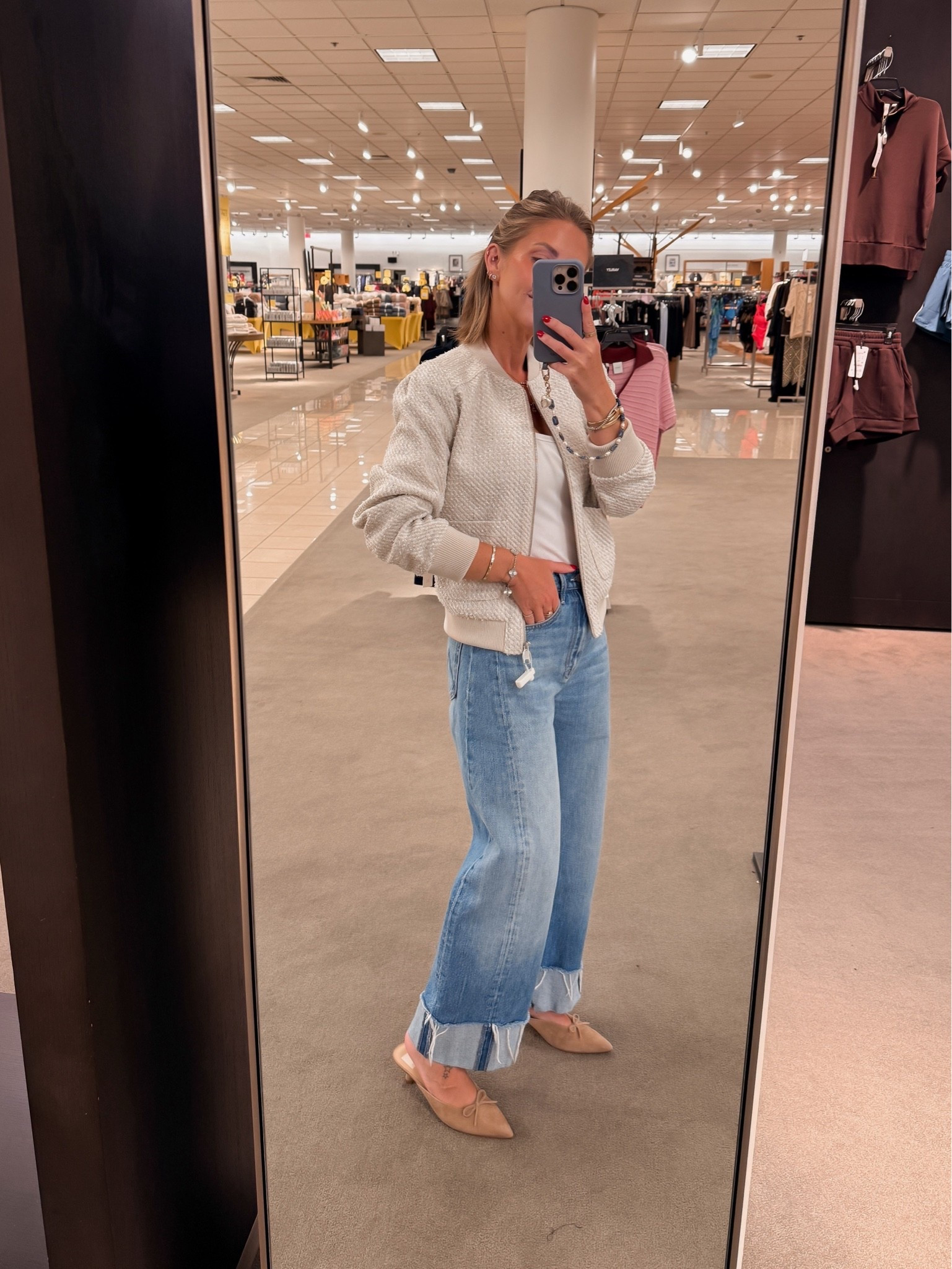 XS jacket / XS Amazon tank / 24 jeans (I sized down one) / Shoes are fire to size

#LTKootd #LTKSaleAlert #LTKPetite