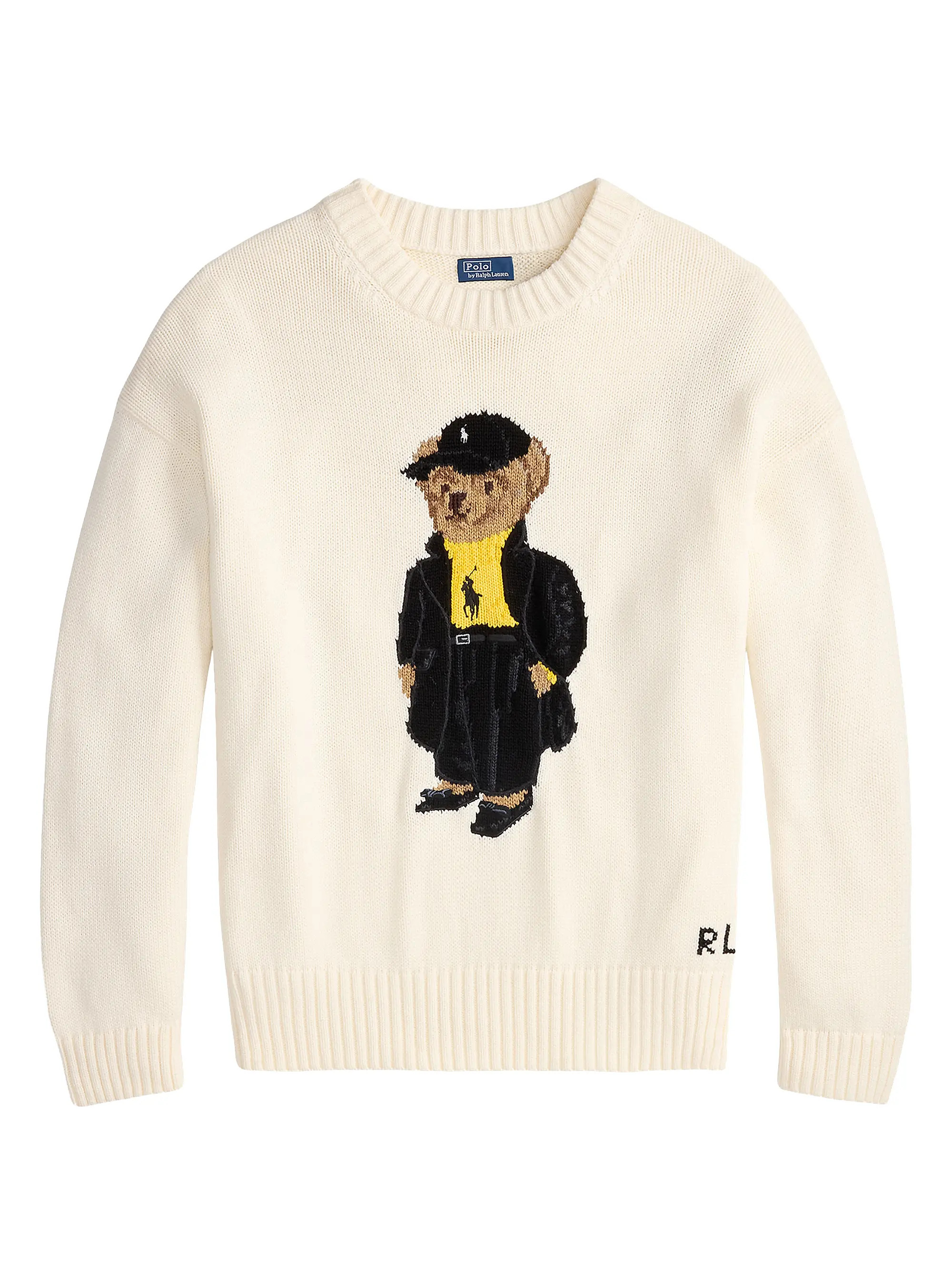 Polo Bear Crewneck Cotton Sweater | Saks Fifth Avenue
