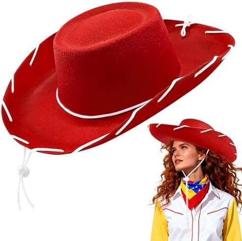 Cowgirl Hat,Western Cowboy Hats Wild West Classic Wide Brim Headwear for Men Women Halloween Cosp... | Amazon (US)