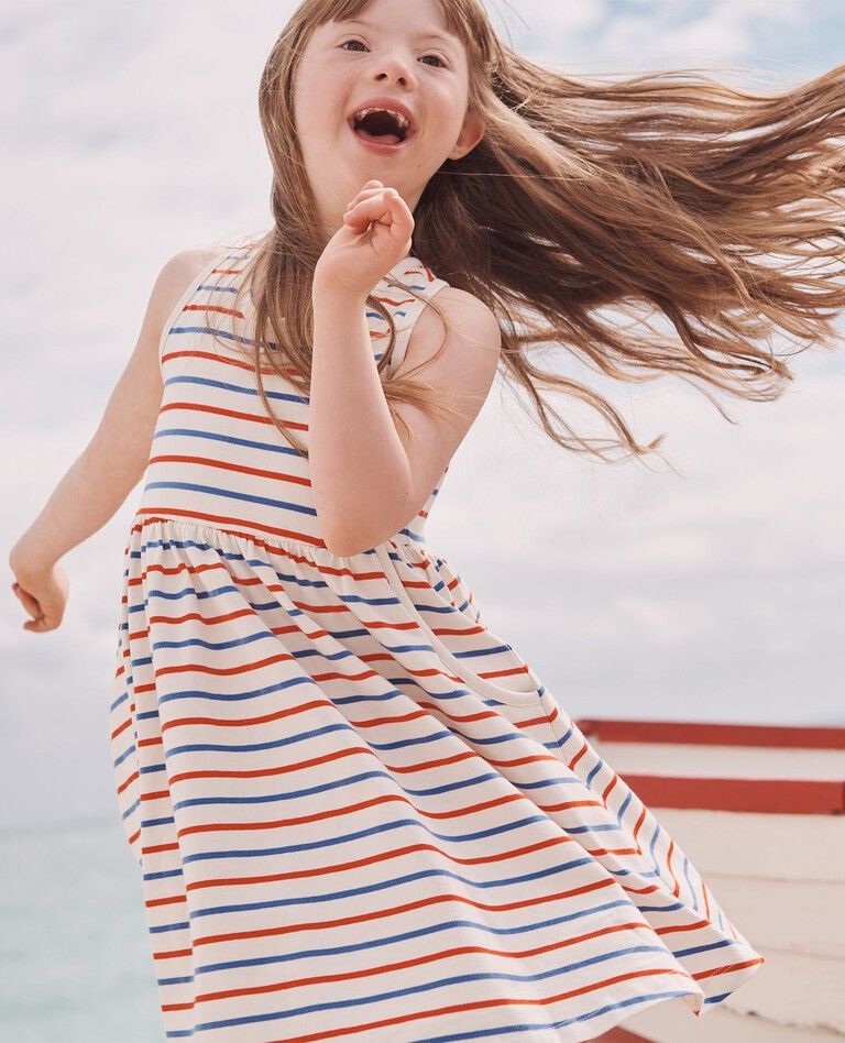 Striped Racerback Skater Dress with Pockets | Hanna Andersson