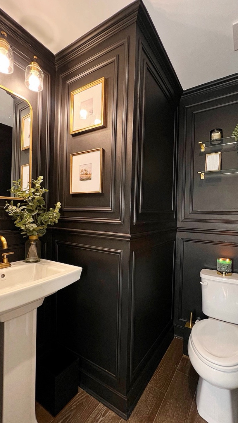 Powder Room transformation under $1000!🤯✨

Paint color: “Tricorn Black” by Sherwin Williams in a satin finish 🖤

#LTKSaleAlert #LTKHome