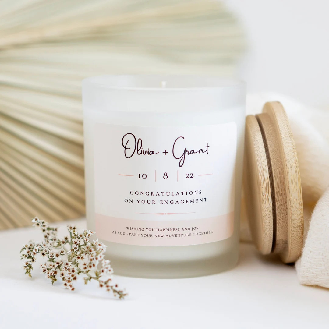 Engagement Gift, Engagement Candle, Personalized Gift, Engagement Party, Bride to Be Gift, Couple... | Etsy (US)