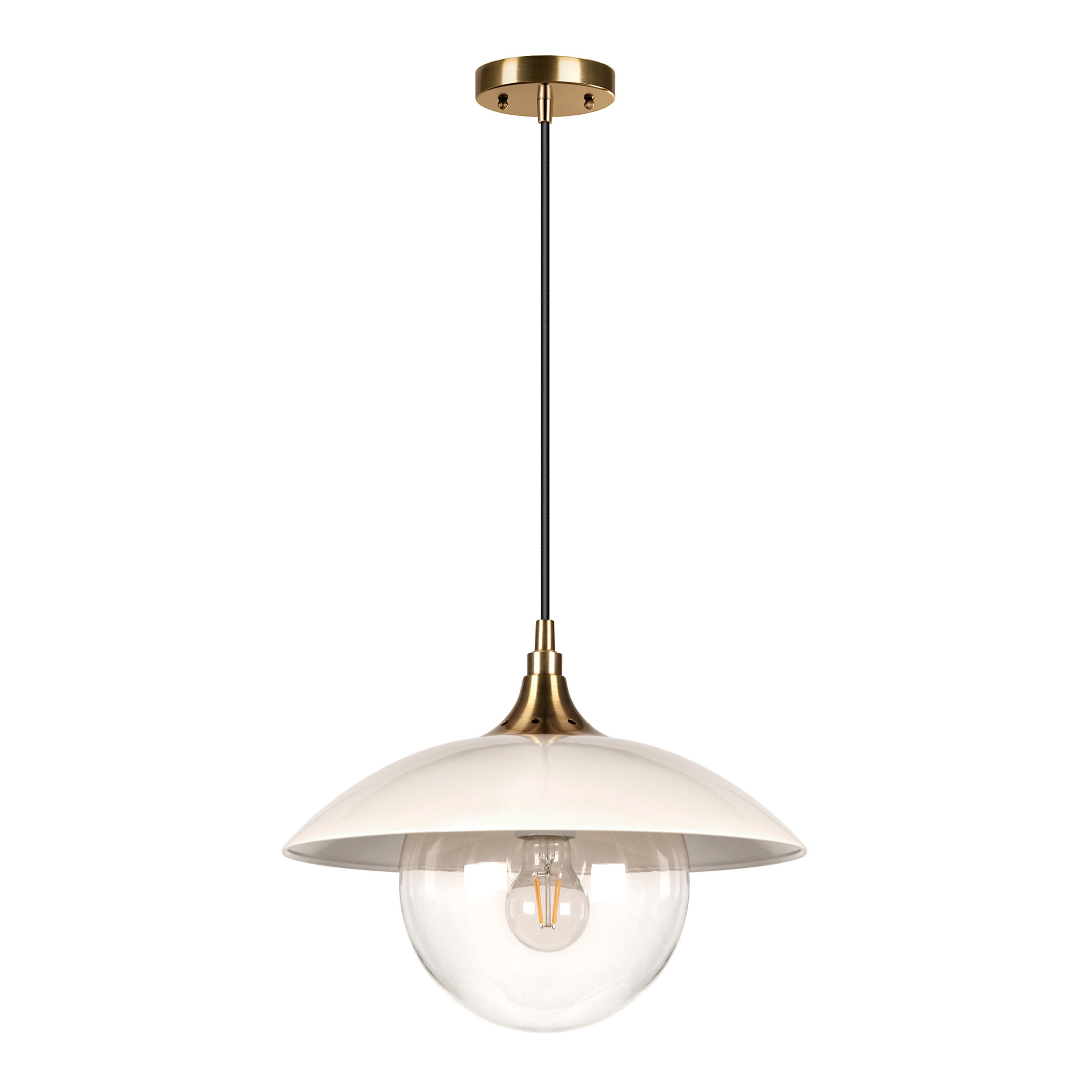 Glass and Metal Dome Alice Pendant Lamp | World Market