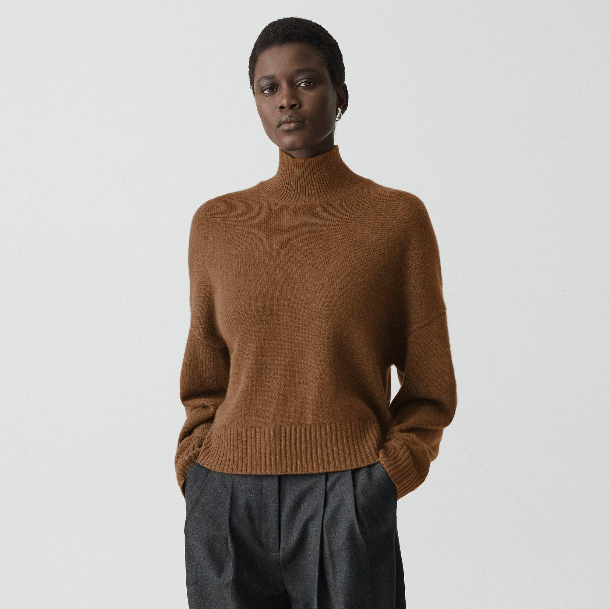 Cropped Turtleneck in Cashmere | Theory
