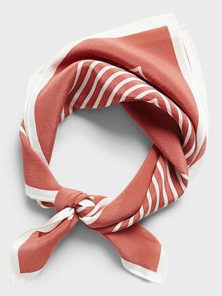 Border Stripe Silk Bandana | Banana Republic (US)