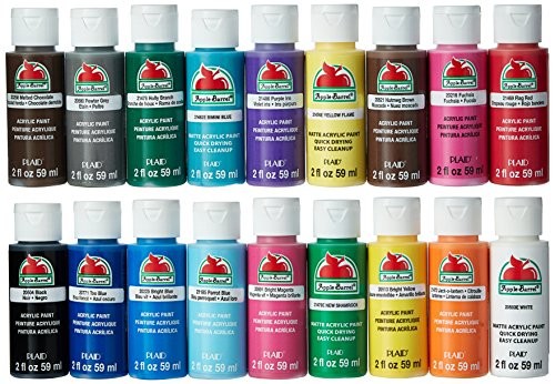 Apple Barrel Acrylic Paint Set, 18 Piece (2-Ounce), PROMOABI Best Selling Colors I | Amazon (US)