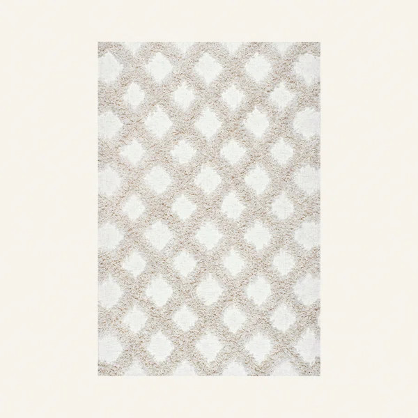 Heloise Geometric Area Rug in Beige | Wayfair North America
