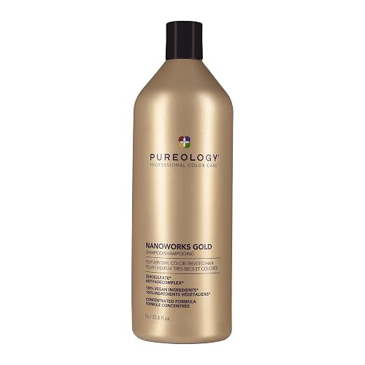 Pureology Nanoworks Gold Shampoo - For Very Dry and Color-Treated Hair, Renews Softness & Shine, ... | Amazon (US)