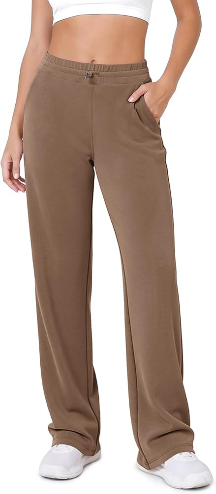Women's Modal Soft Wide Leg Pants with Pockets Adjustable Shockcord High Waist Casual Lounge Pant... | Amazon (US)