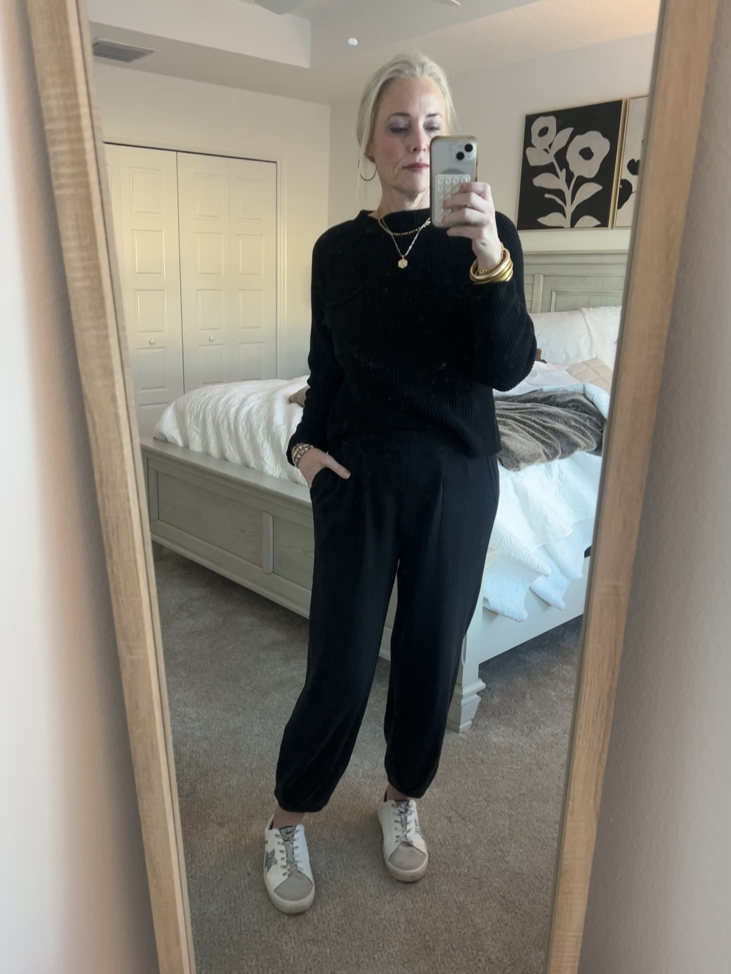 Love this FP inspired look for less in black. I’m in a small here. 

As a reminder for reference, I’m 53, 5’8, and 140ish pounds. 

#LTKTreatYourself

#LTKmidsize #LTKsalealert #LTKover40