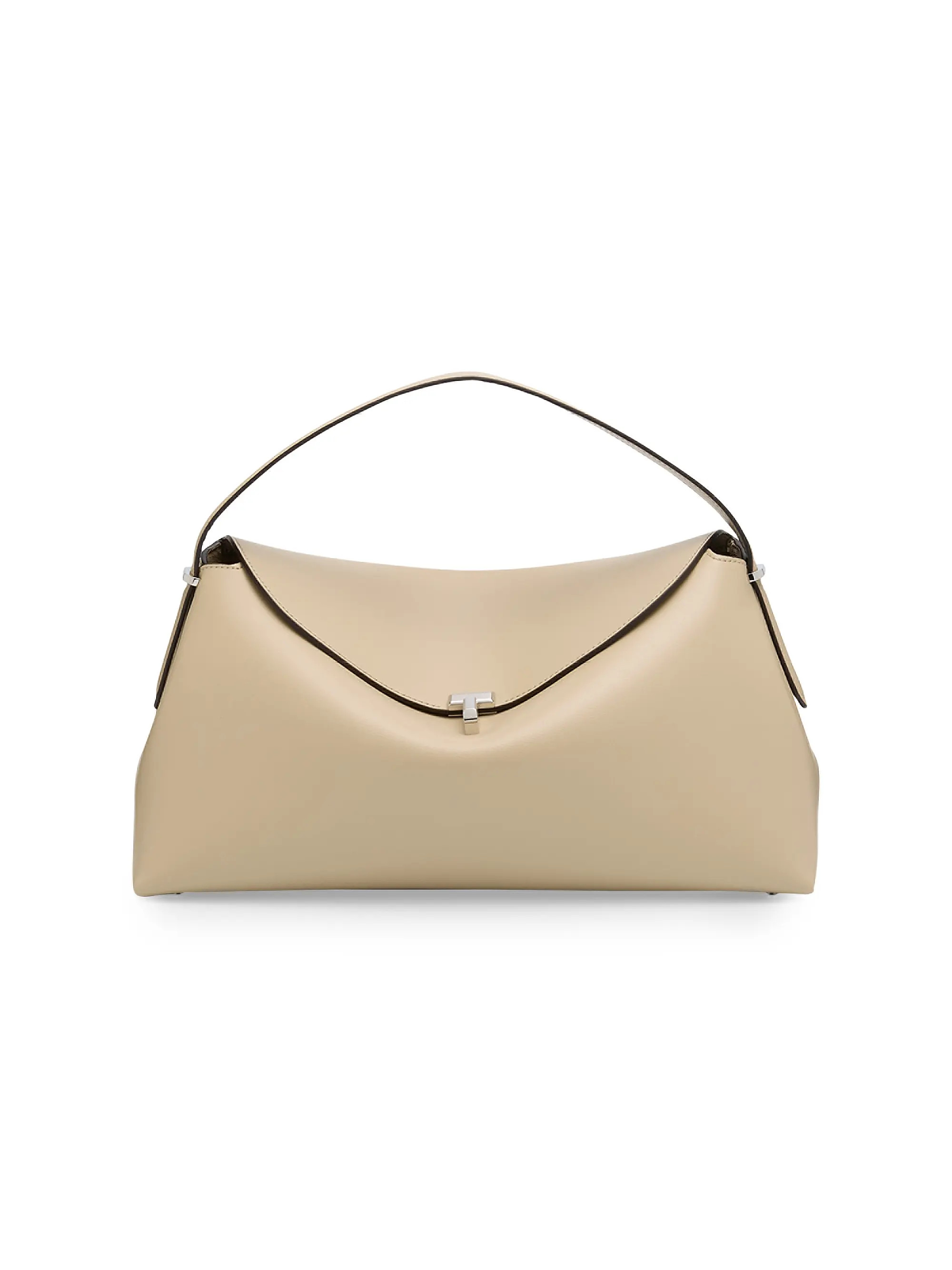 Toteme T-Lock Leather Top Handle Bag | Saks Fifth Avenue | Saks Fifth Avenue