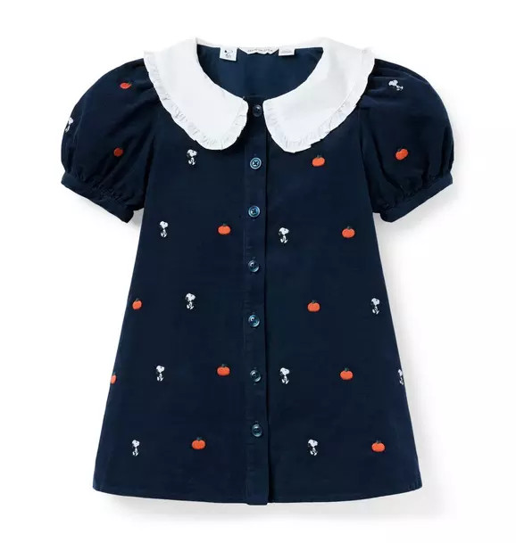 Peanuts Snoopy Embroidered Corduroy Dress | Janie and Jack
