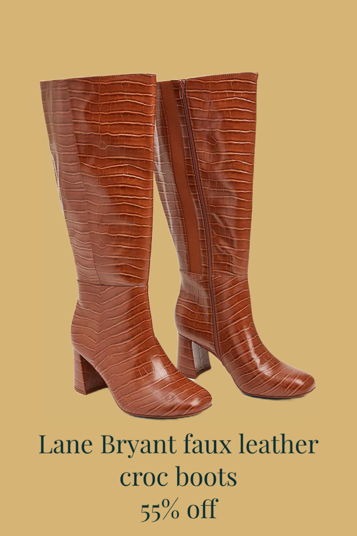 These faux leather croc boots are AMAZING! And so so comfy! Available in wide and extra wide calf  

#LTKplussize #LTKshoecrush #LTKsalealert