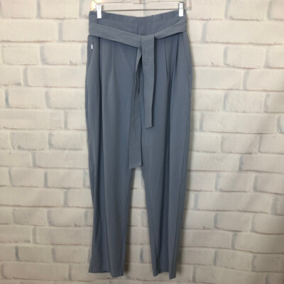 Athleta Skyline Pant II Size 10 Blue Paperbag Tie Waist | eBay US